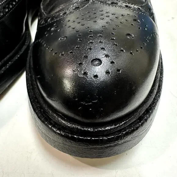 VERY GOOD Crockett & Jones x Ralph Lauren Swansea Black Calf Wingtip England 8.5 - Picture 15 of 15